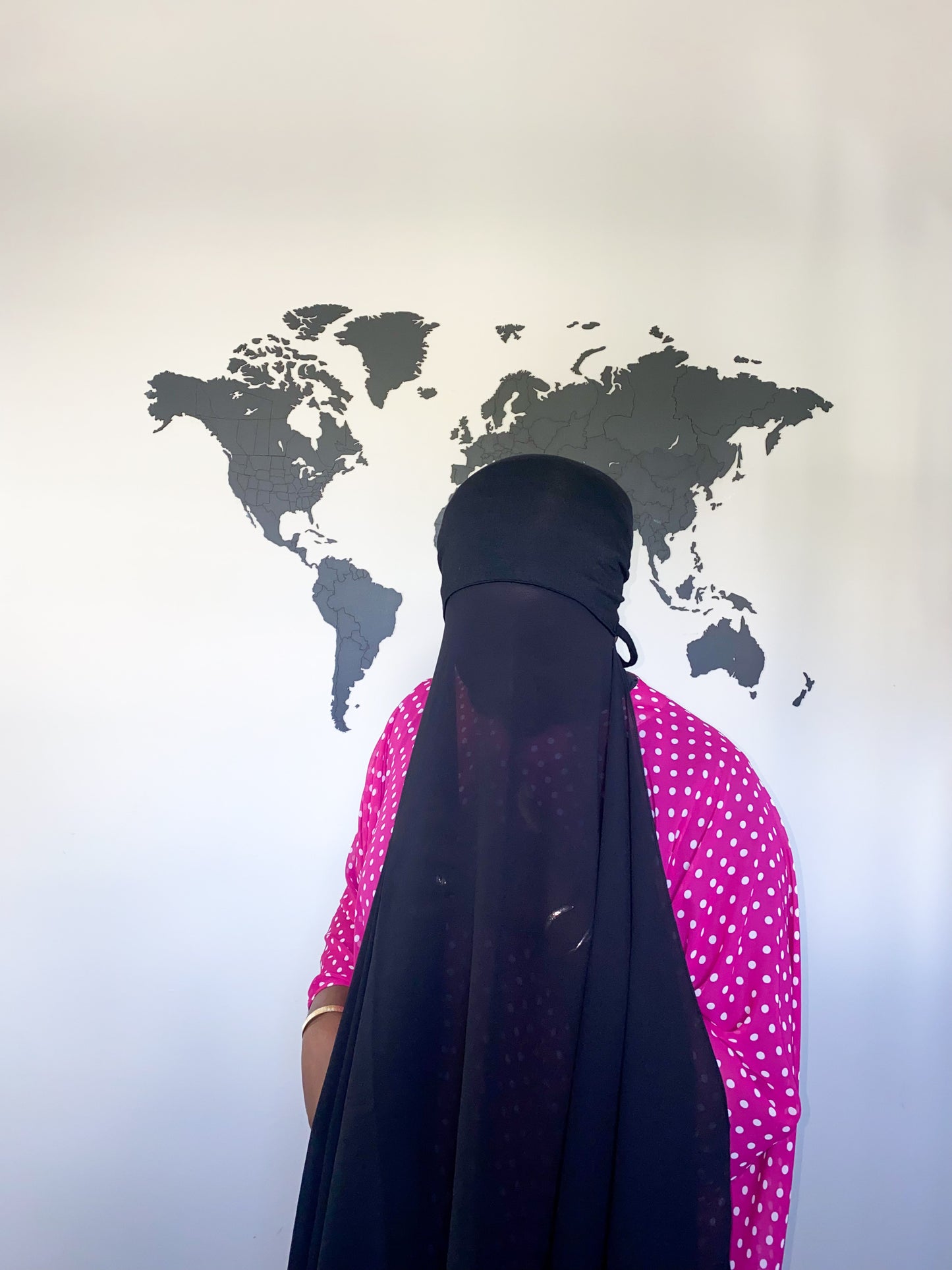 Instant Chiffon Hijab (stitched undercap) - Black