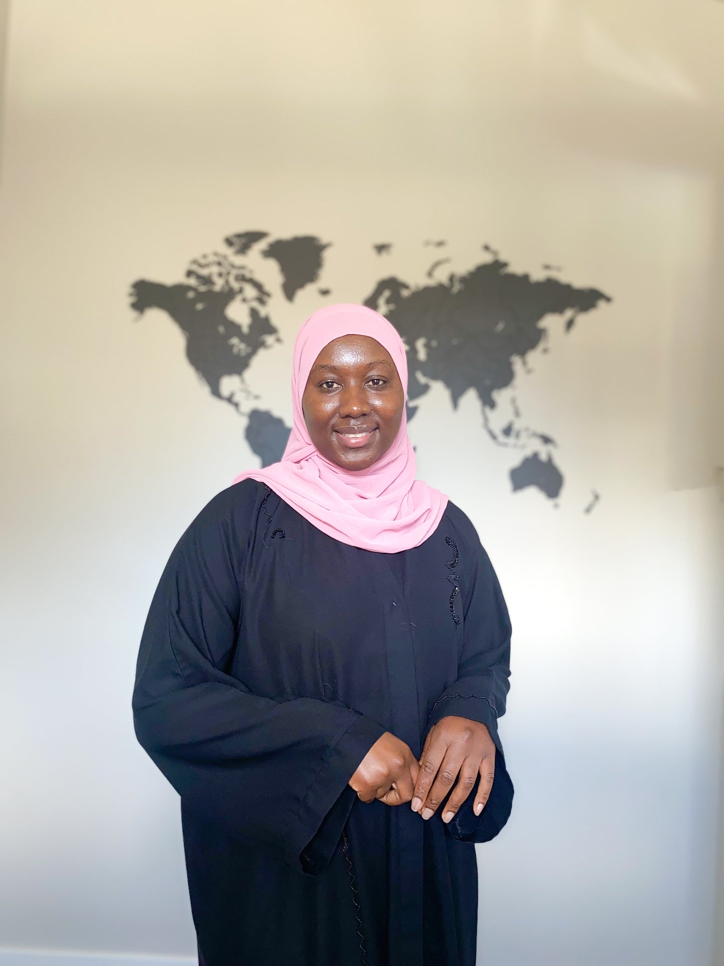 Black Lace Chiffon Hijab - Lavender Rose