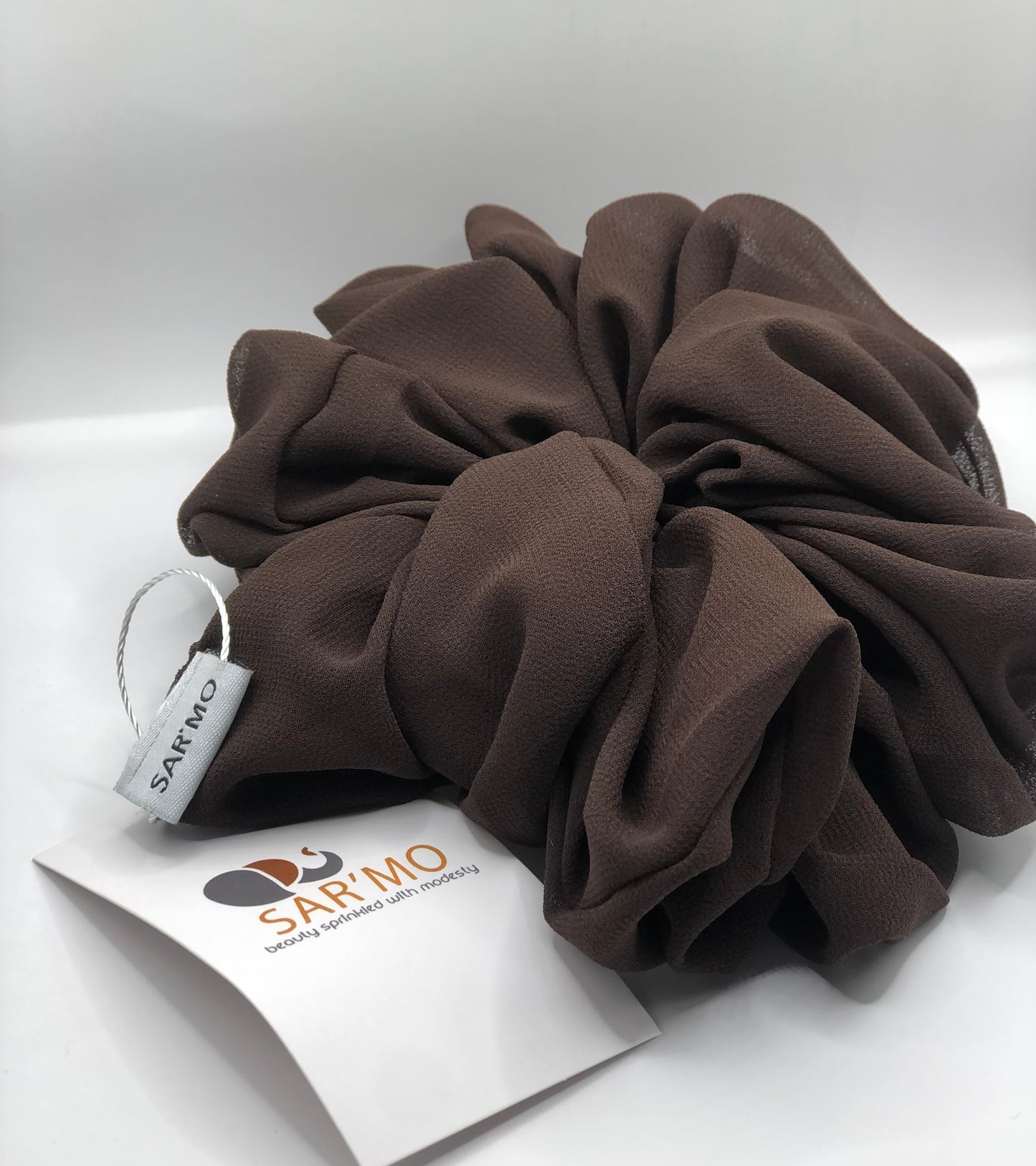 Chiffon Volume Scrunchies - Chocolate