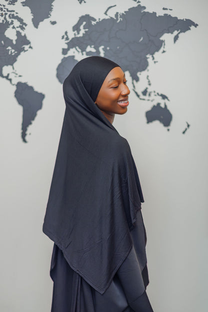 Jersey Hijab - Black