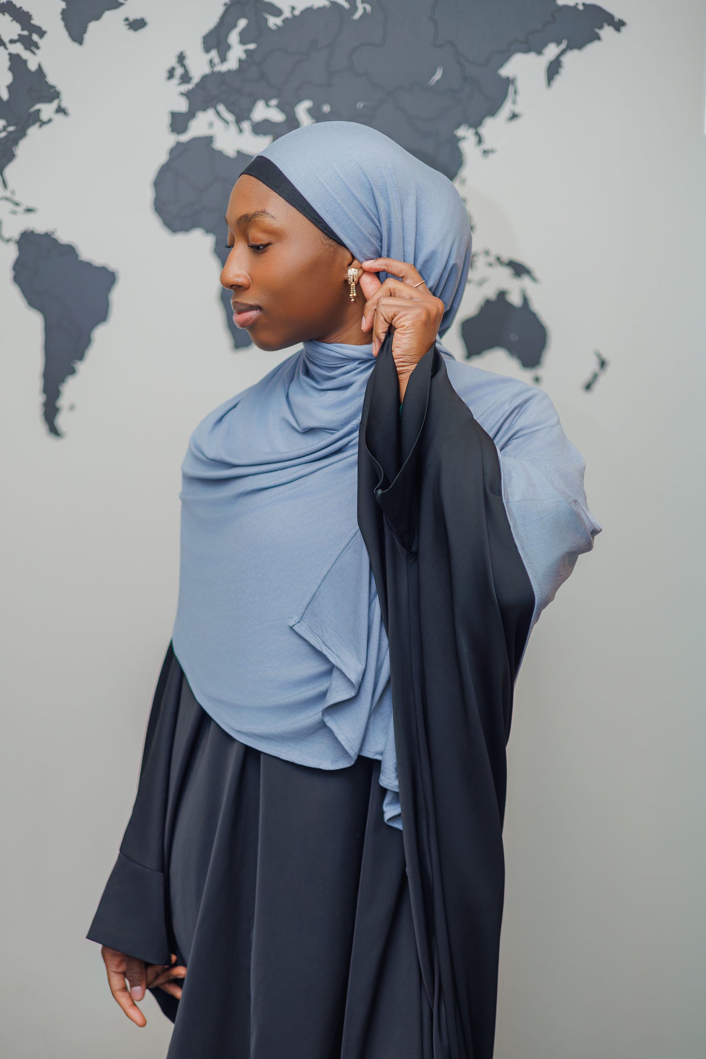 Jersey Hijab - Light blue