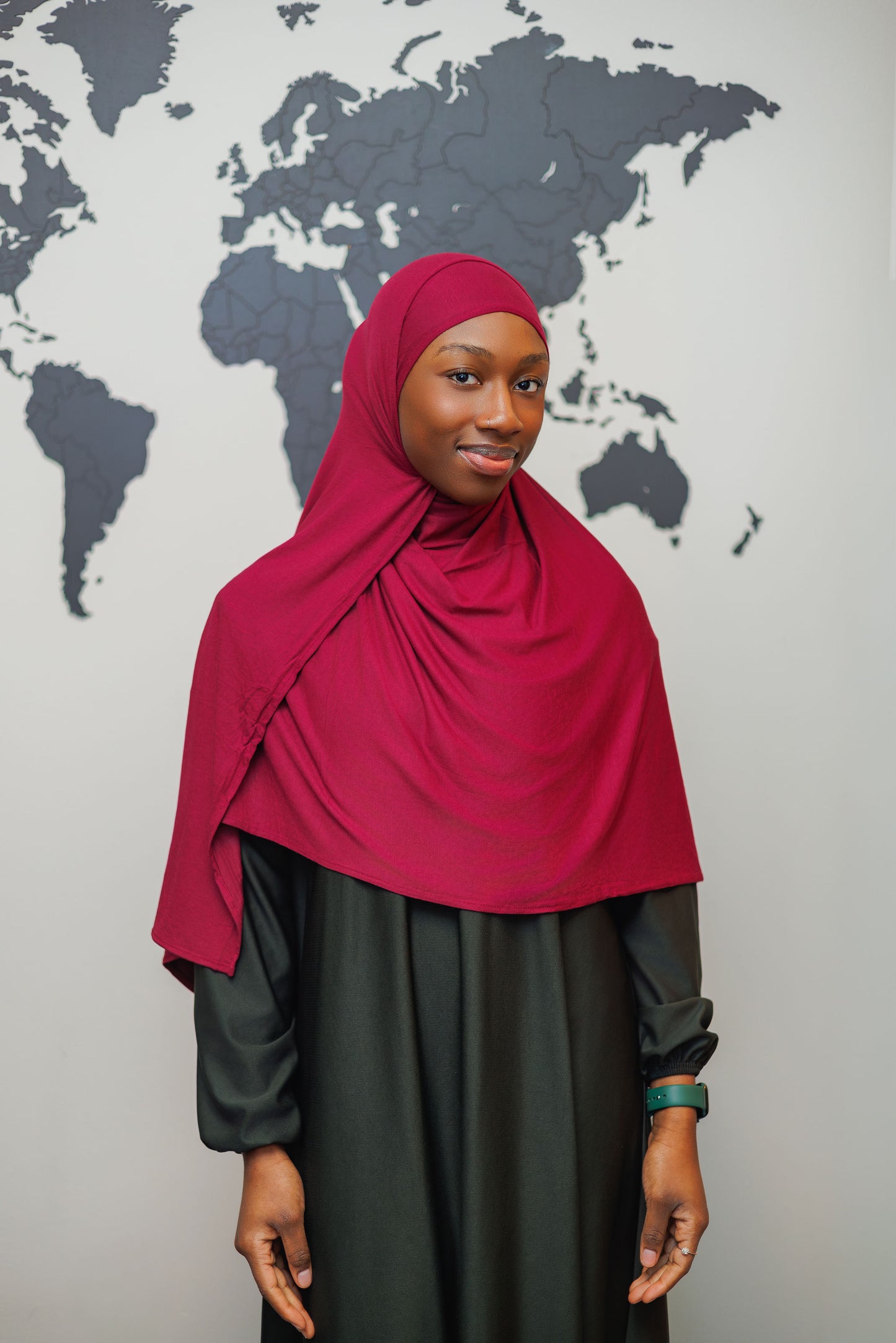 Jersey Hijab - Burgundy