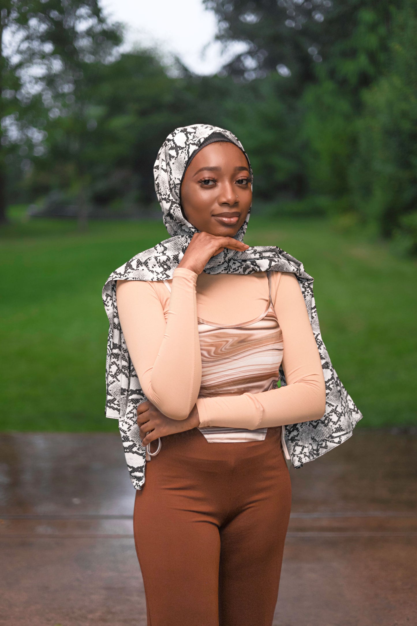 Printed Chiffon Hijab - Koi