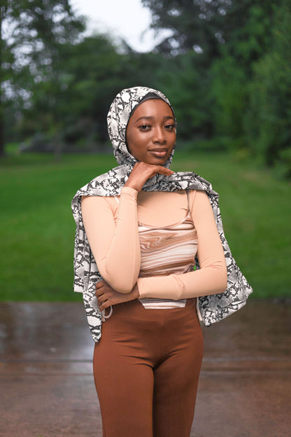 Printed Chiffon Hijab - Koi