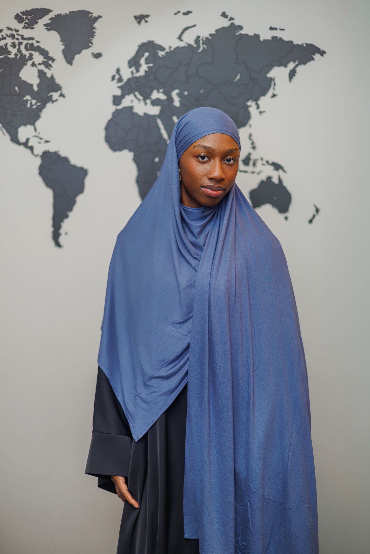 Jersey Hijab - Blue Gray