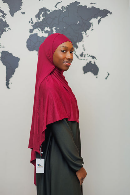 Jersey Hijab - Burgundy