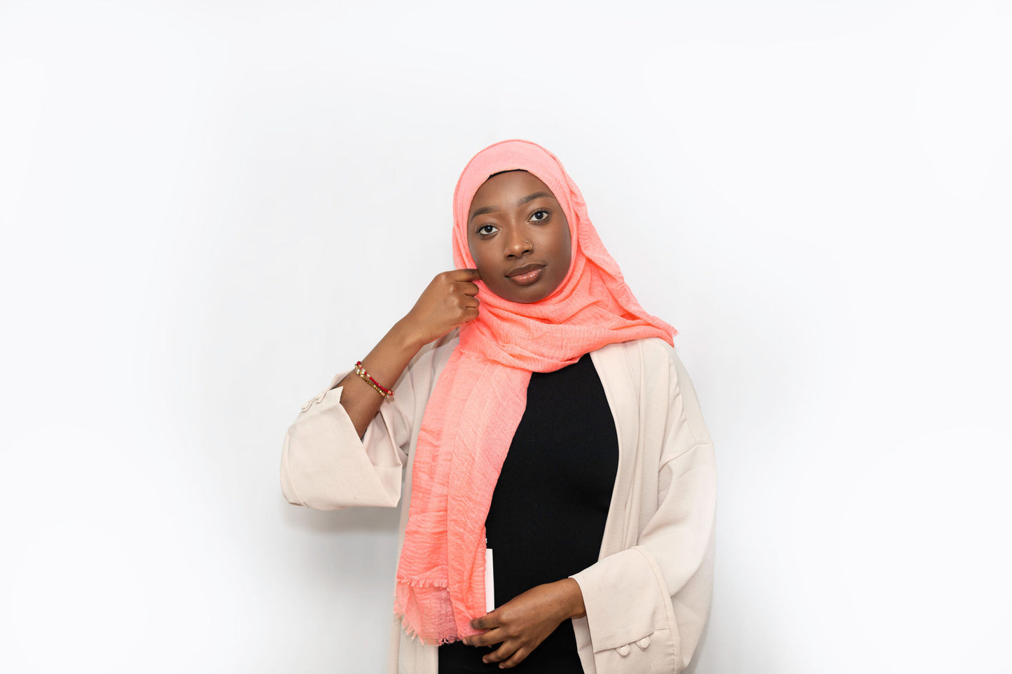 Everyday Crinkle Hijab - Peach