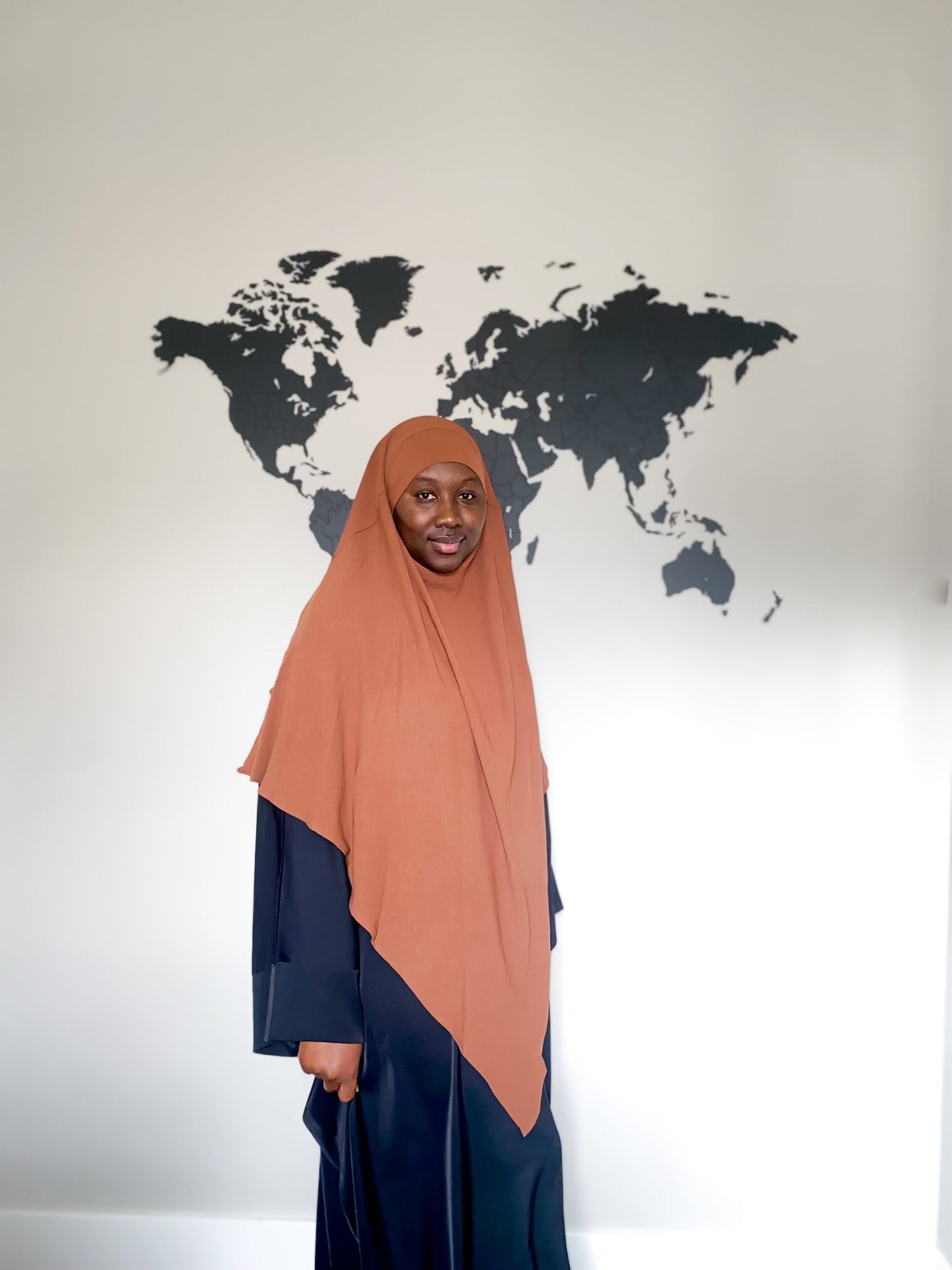 Double Layered Khimar - Coffee