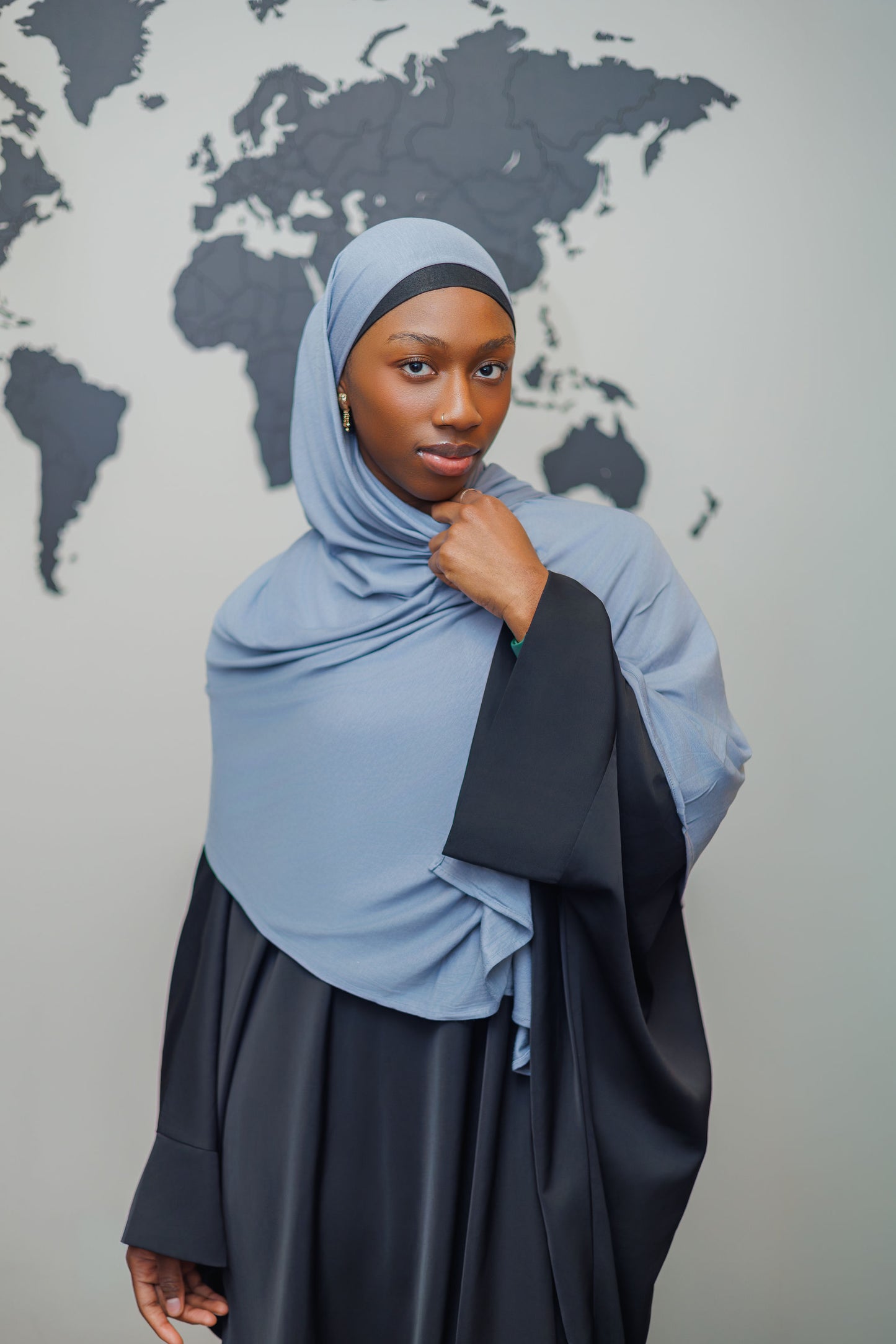 Jersey Hijab - Light blue