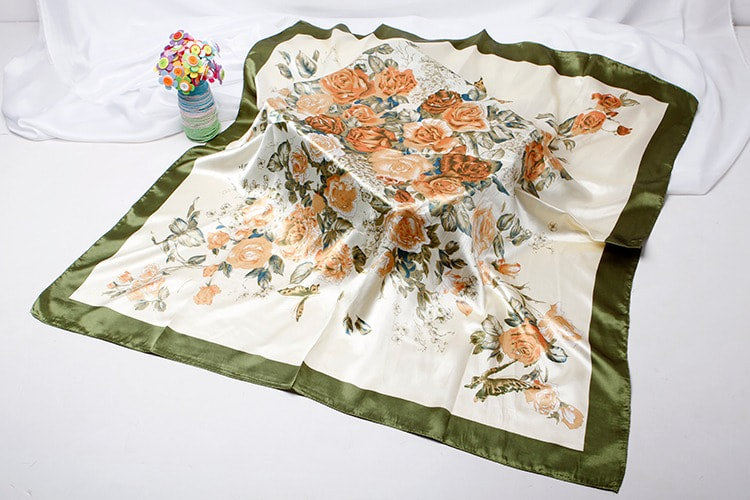 Satin Square Hijab - Marie