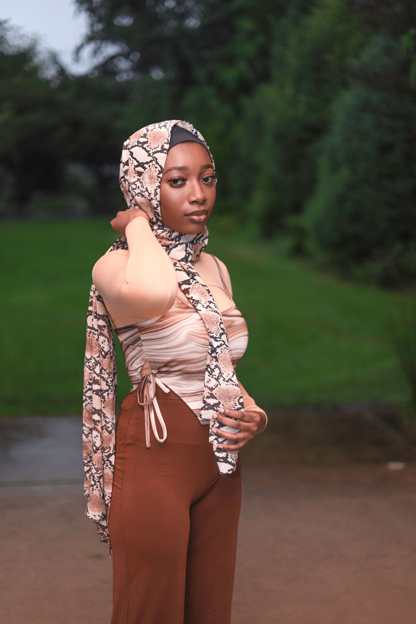 Printed Chiffon Hijab - Ayesha