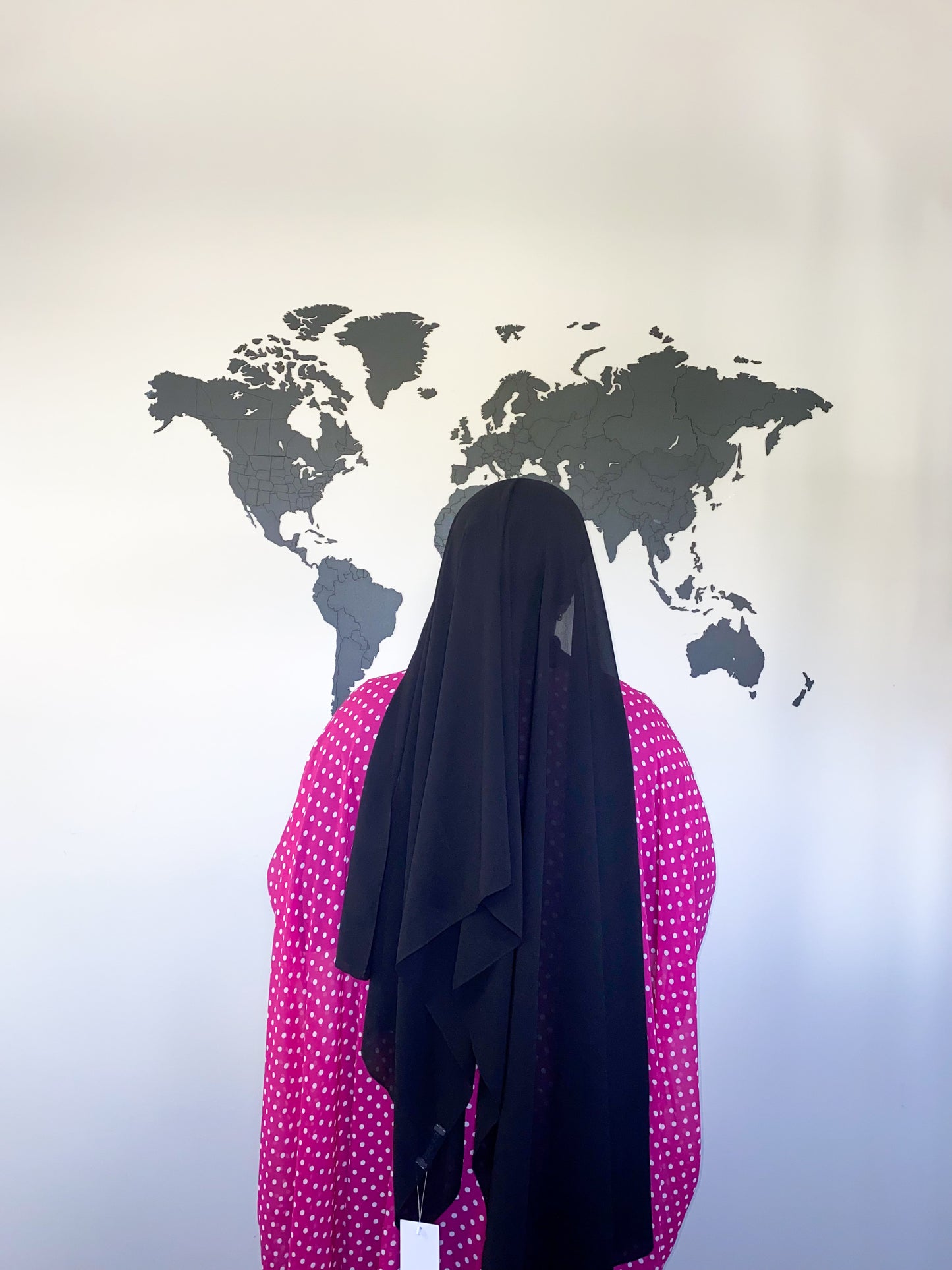 Instant Chiffon Hijab (stitched undercap) - Black