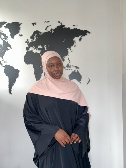 Ribbed Jersey Hijab - Blush