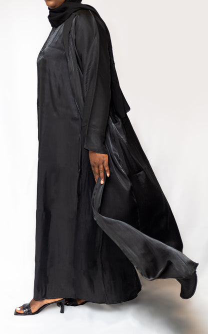 All black abaya set (hijab + slip dress Included)