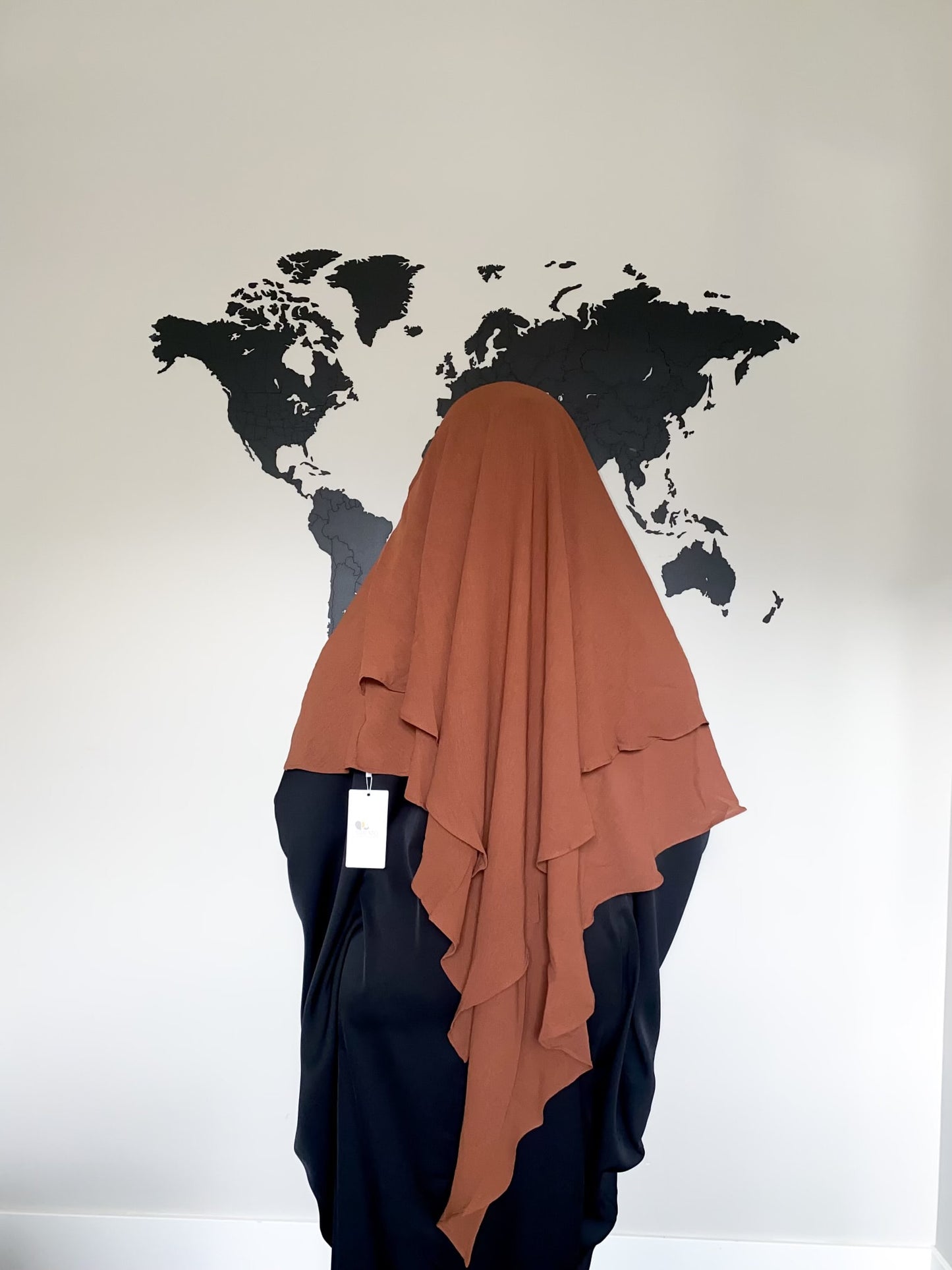 Double Layered Khimar - Coffee